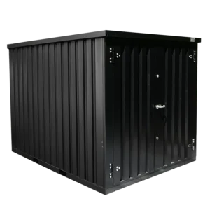 Contentor desmontável 3 x 2 m – Porta dupla PC – Preto (RAL 9005)