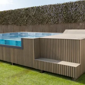 Piscina Poolspa Deluxe Twin rectangular KITPOOL 4 x 2 x 0.8 m